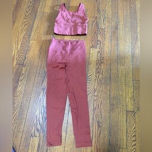 Victoria's Secret Ribbed High-Waist Leggings in Rosewood